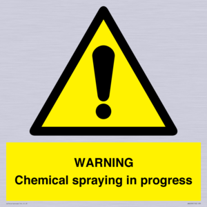 WARNING Chemical spraying in progress
